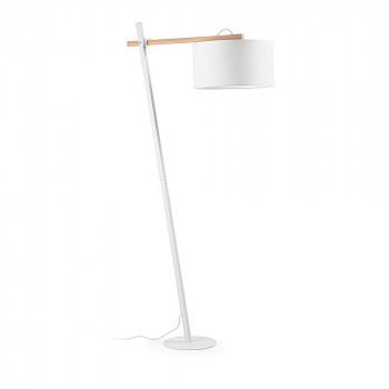 Lampadaire bois métal et coton Meg