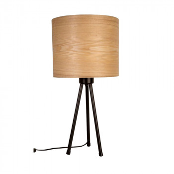 Lampe à poser tripod bois métal Woodland
