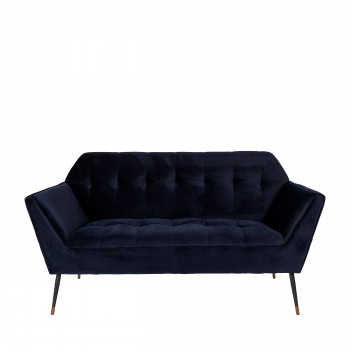 Canapé 2 places velours Kate Dutchbone Bleu