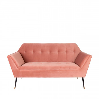Canapé 2 places velours Kate Dutchbone Rose