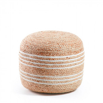 Pouf rond en jute Samy