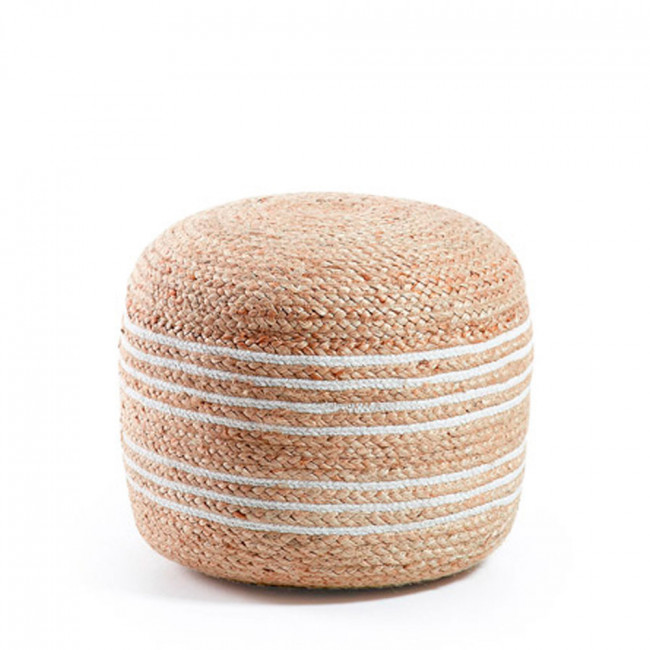 Pouf rond en jute Samy