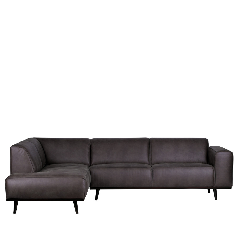 Canapé d'angle Gris Cuir Design Confort Promotion