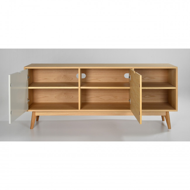 Meuble TV design 2 portes chêne Ström
