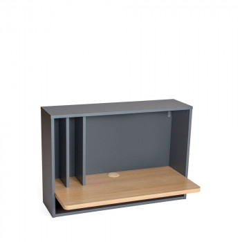 Bureau mural en bois Minyard