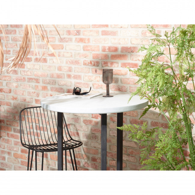 Chaise de bar design en métal 67cm Ombra Pomax Drawer