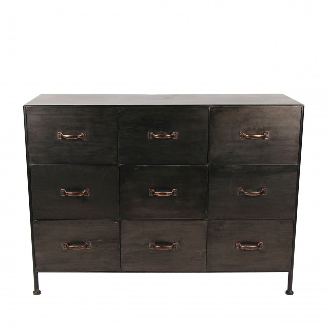 Commode industrielle 9 tiroirs Typographic