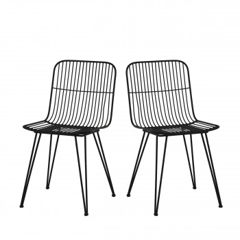 Lot de 2 chaises design en métal Ombra