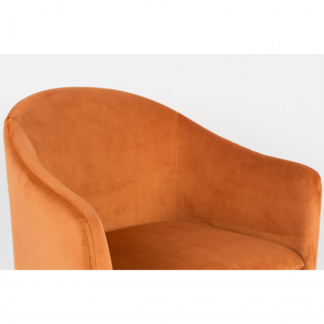 Fauteuil design en velours Catelyn