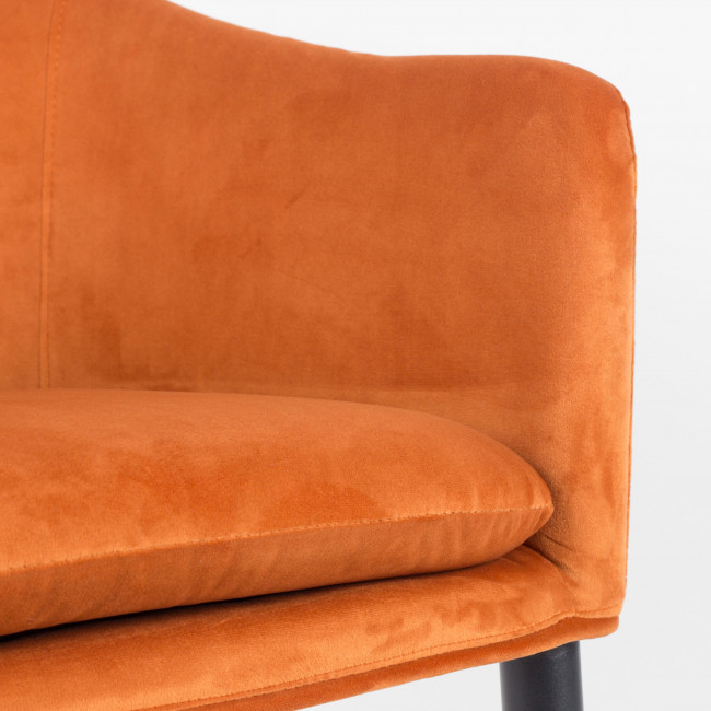 Fauteuil design en velours Catelyn