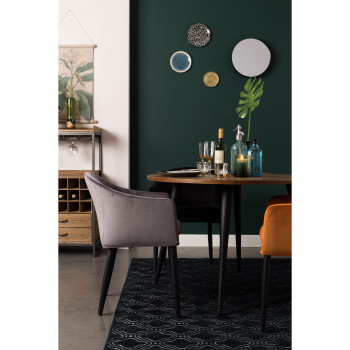 Fauteuil design en velours Catelyn