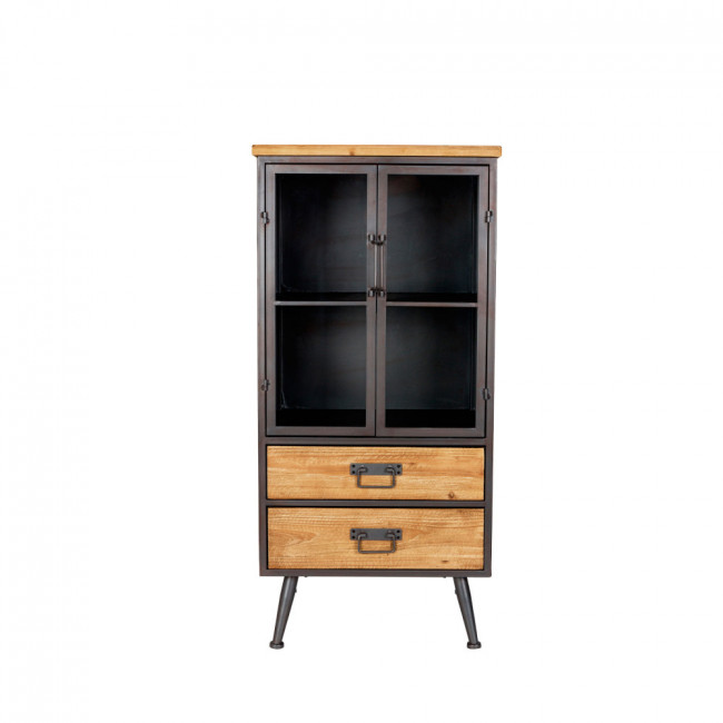 Vitrine vintage bois et métal Damian Low