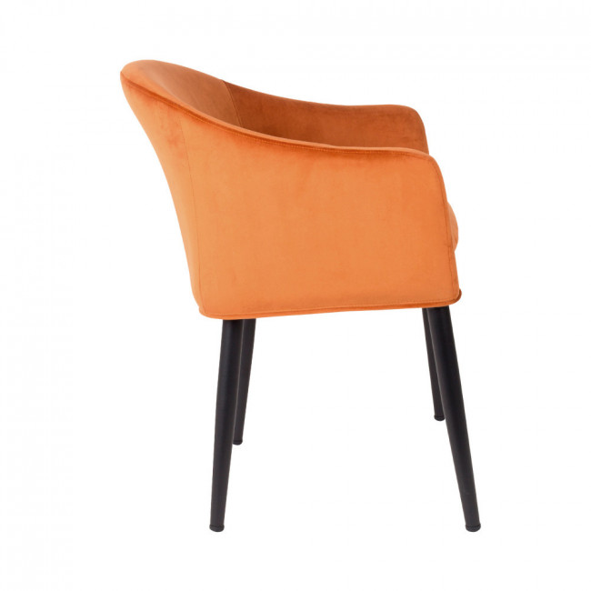 Fauteuil design en velours Catelyn