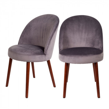 Lot de 2 chaises en velours Barbara Dutchbone