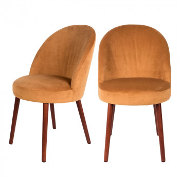 Lot de 2 chaises en velours Barbara Dutchbone