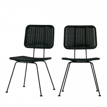 Lot de 2 chaises indoor/outdoor Hilde