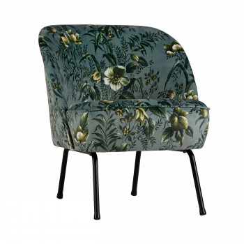 Fauteuil lounge en velours Vogue