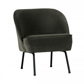 Fauteuil lounge en velours Vogue