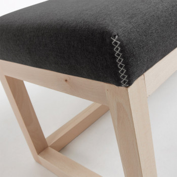 Banc en bois et tissu Loya