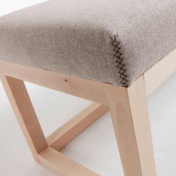 Banc en bois et tissu Loya
