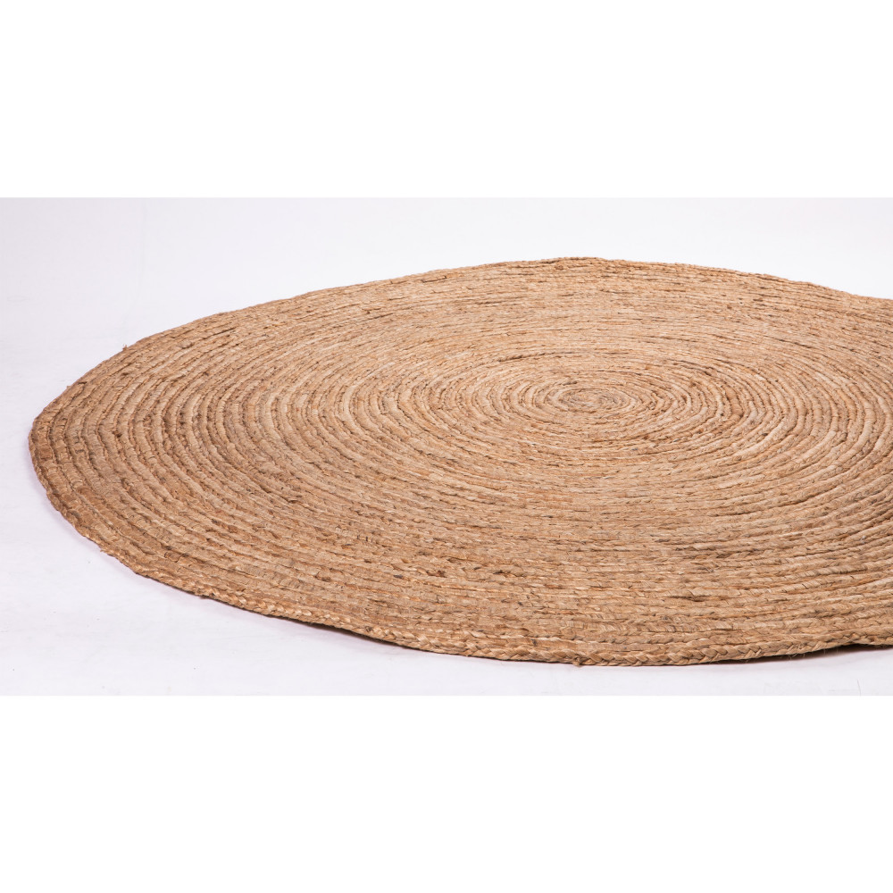 Tapis rond en jute naturelle tressé Track by Drawer