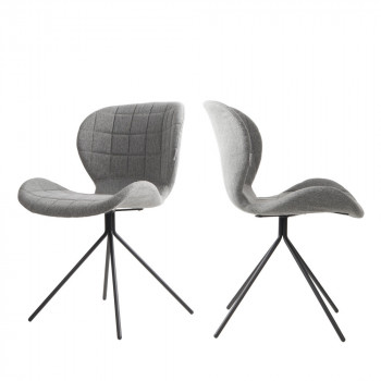 Lot de 2 chaises design OMG grises