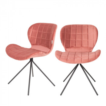 Lot de 2 chaises velours OMG Zuiver