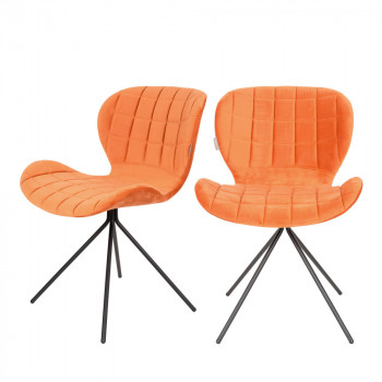 Lot de 2 chaises velours OMG Zuiver