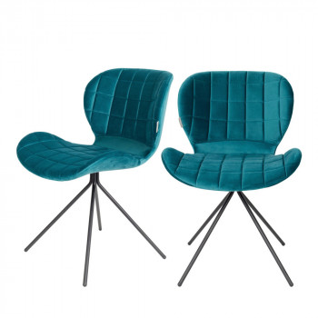 Lot de 2 chaises velours OMG Zuiver