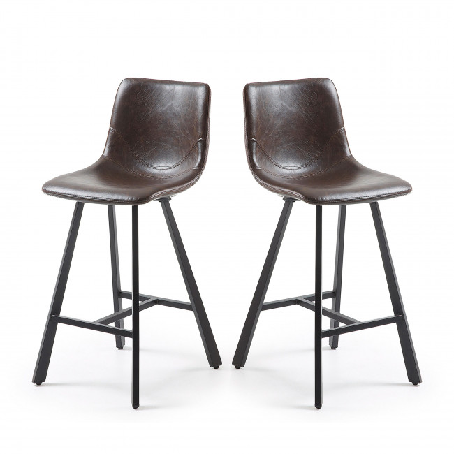 Lot de 2 tabourets de bar vintage 61cm Trap