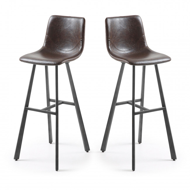 Lot de 2 tabourets de bar vintage 81cm Trap