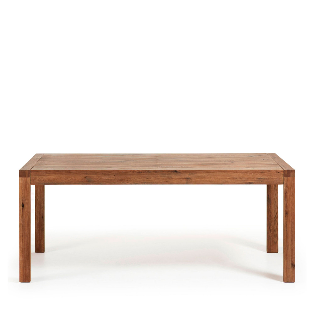 Briva - Table à manger extensible en bois 200-280x100cm - Couleur - Bois foncé