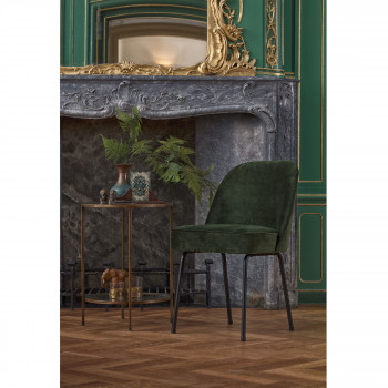 Lot de 2 chaises design en velours Vogue
