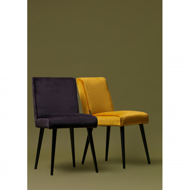 Le lot 2 chaises design en velours Sara Drawer