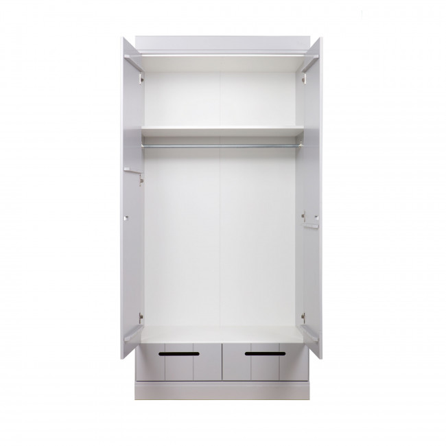 Armoire en pin 2 portes 2 tiroirs Connect
