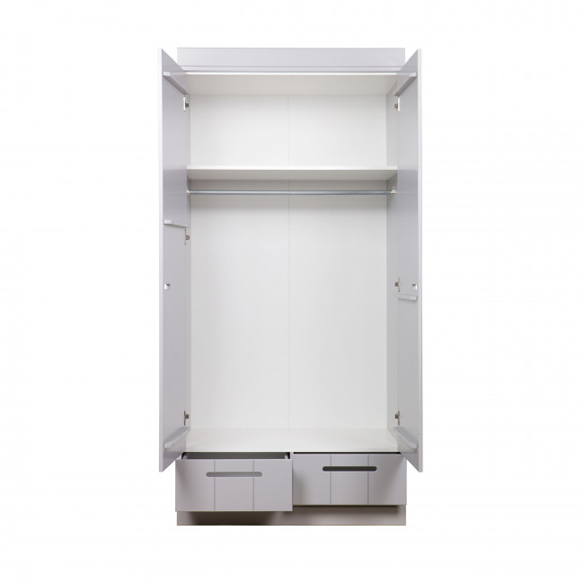 Armoire en pin 2 portes 2 tiroirs Connect