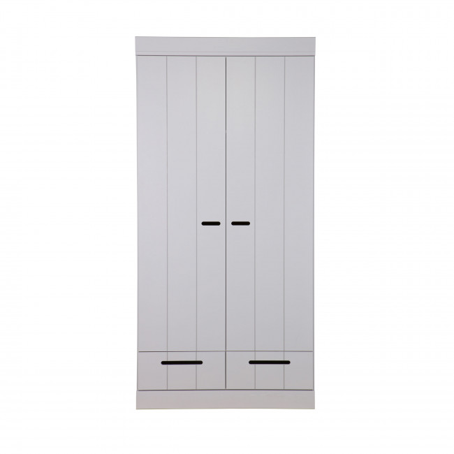 Armoire en pin 2 portes 2 tiroirs Connect