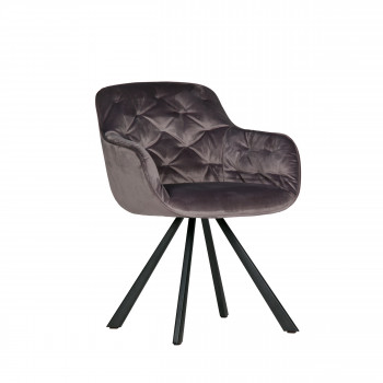 Chaise en velours Elaine