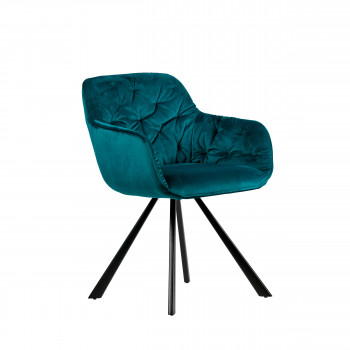 Chaise en velours Elaine