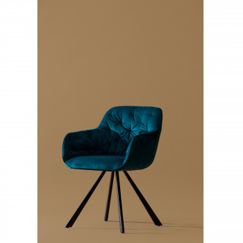 Chaise en velours Elaine
