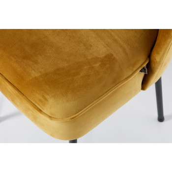 Lot de 2 chaises design en velours Vogue