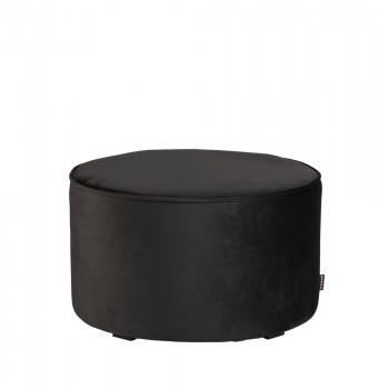 Pouf rond velours S Sara anthracite