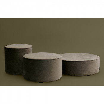 Pouf rond velours L Sara