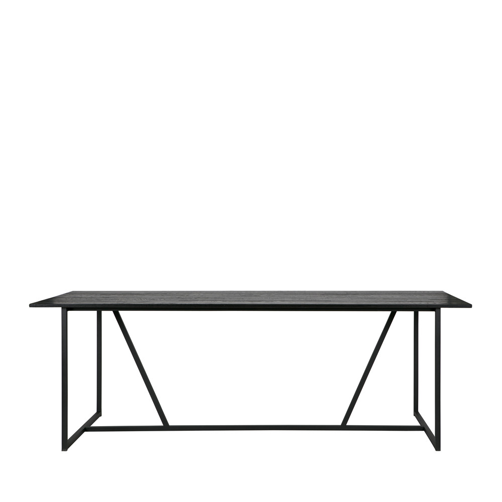Silas - Table à manger 220x90 cm - Couleur - Noir