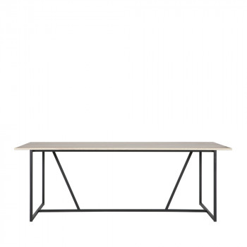 Table à manger en frêne brossé 220 x 90 cm Silas