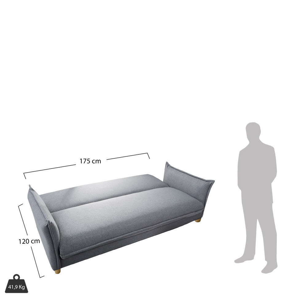 Canape Convertible 3 Places Haskell Drawer