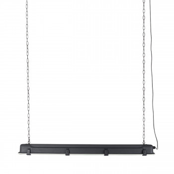 Suspension industriel métal XL G.T.A. laqué noir