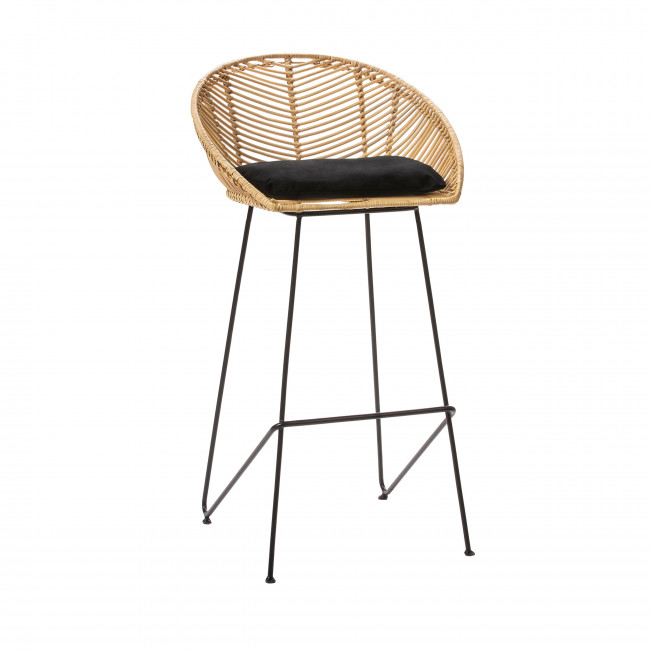 Tabouret de bar en rotin 76 cm Naulu