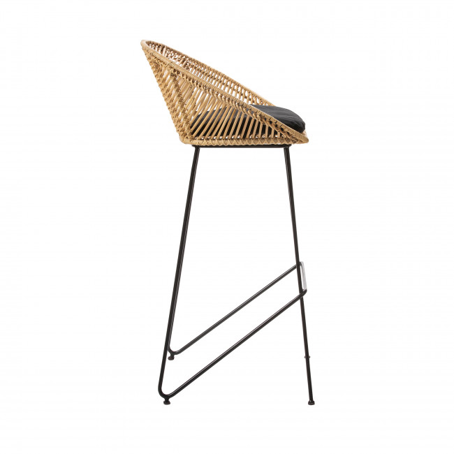 Tabouret de bar en rotin 76 cm Naulu