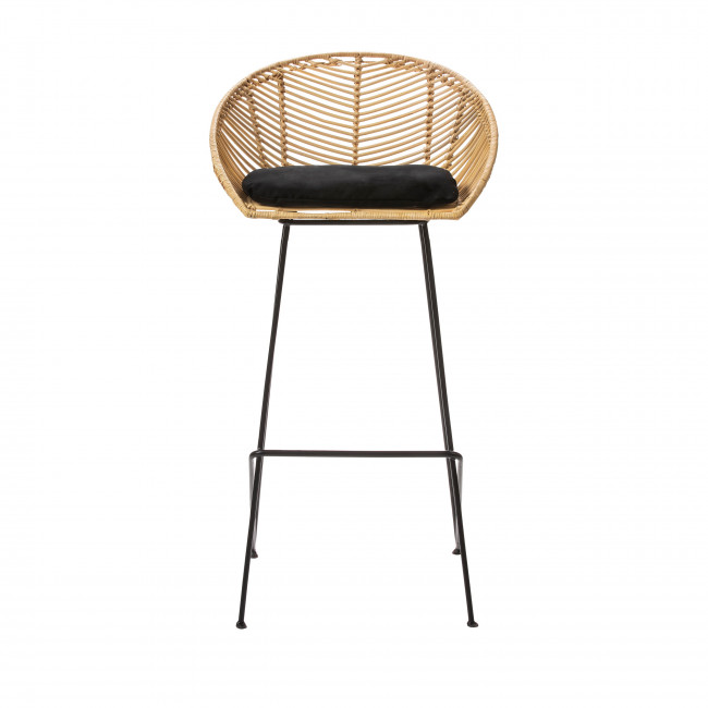 Tabouret de bar en rotin 76 cm Naulu